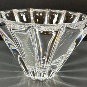Rosenthal Carrousel Lead Crystal Bowl Round 6" Heavy Glass EUC vintage